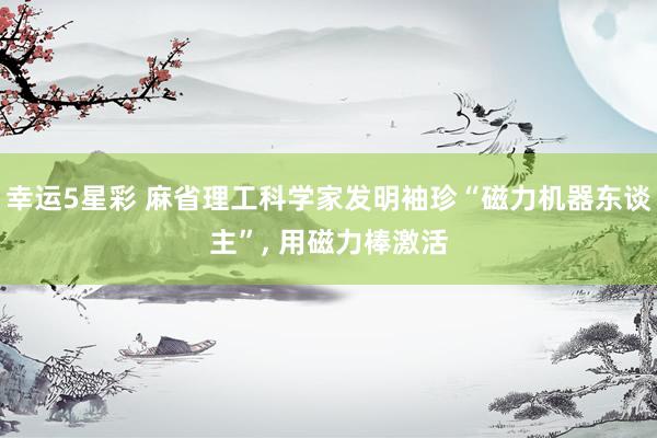 幸运5星彩 麻省理工科学家发明袖珍“磁力机器东谈主”， 用磁力棒激活