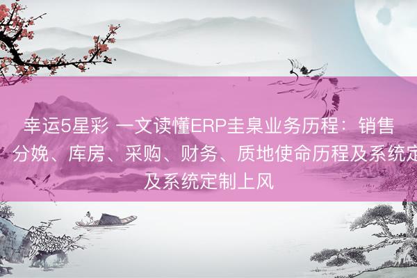 幸运5星彩 一文读懂ERP圭臬业务历程：销售、采购、分娩、库房、采购、财务、质地使命历程及系统定制上风